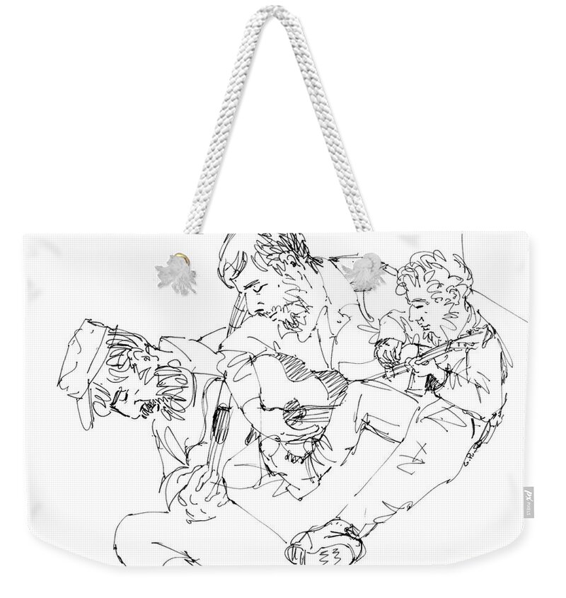 South Pole Weekender Tote Bag featuring the drawing Antarctica-WinterOver-Art3 by Gordon Punt
