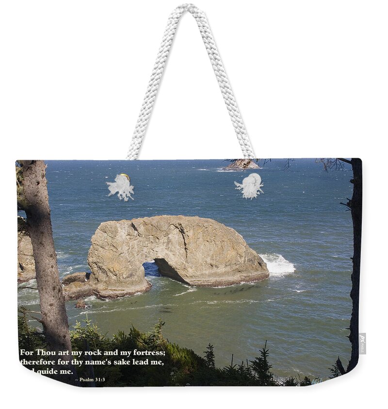 Northwest Inspirationals Weekender Tote Bag featuring the photograph Arch Rock by Mick Anderson