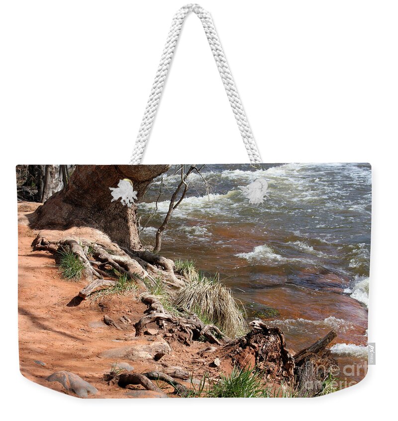 Arizona Weekender Tote Bag featuring the photograph Arizona Red Water by Debbie Hart