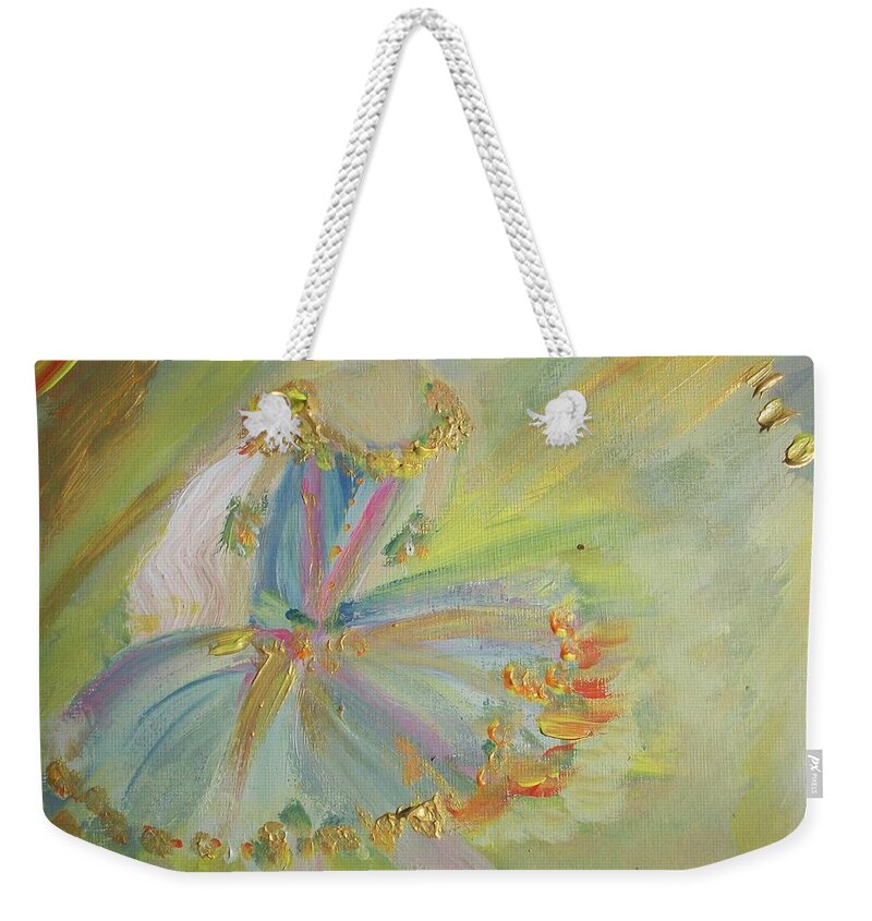 Deco Weekender Tote Bag featuring the painting Art Deco Ballet by Judith Desrosiers