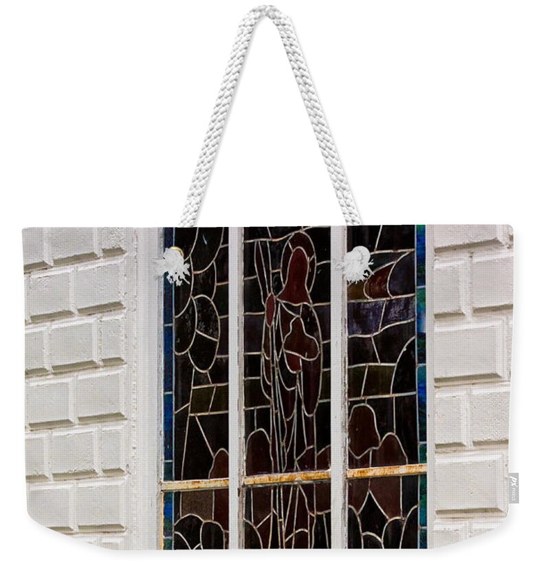Architectural Features Weekender Tote Bag featuring the photograph Art in Glass by Ed Gleichman