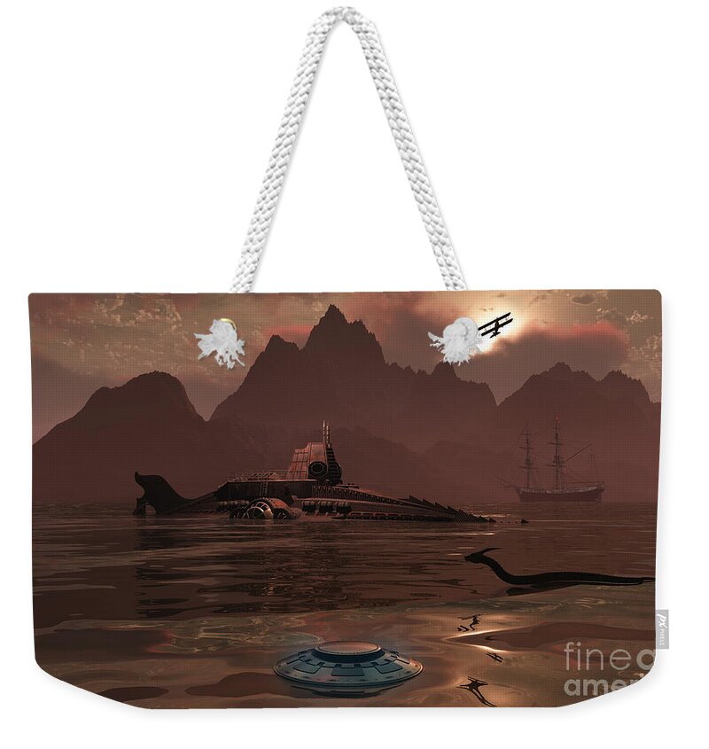 Imagination Weekender Tote Bag featuring the digital art Artists Concept Of An Ancient by Mark Stevenson