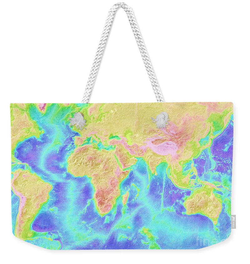 1900s Weekender Tote Bag featuring the photograph Atlantic And Indian Ocean Topography by National Oceanic and Atmospheric Administration