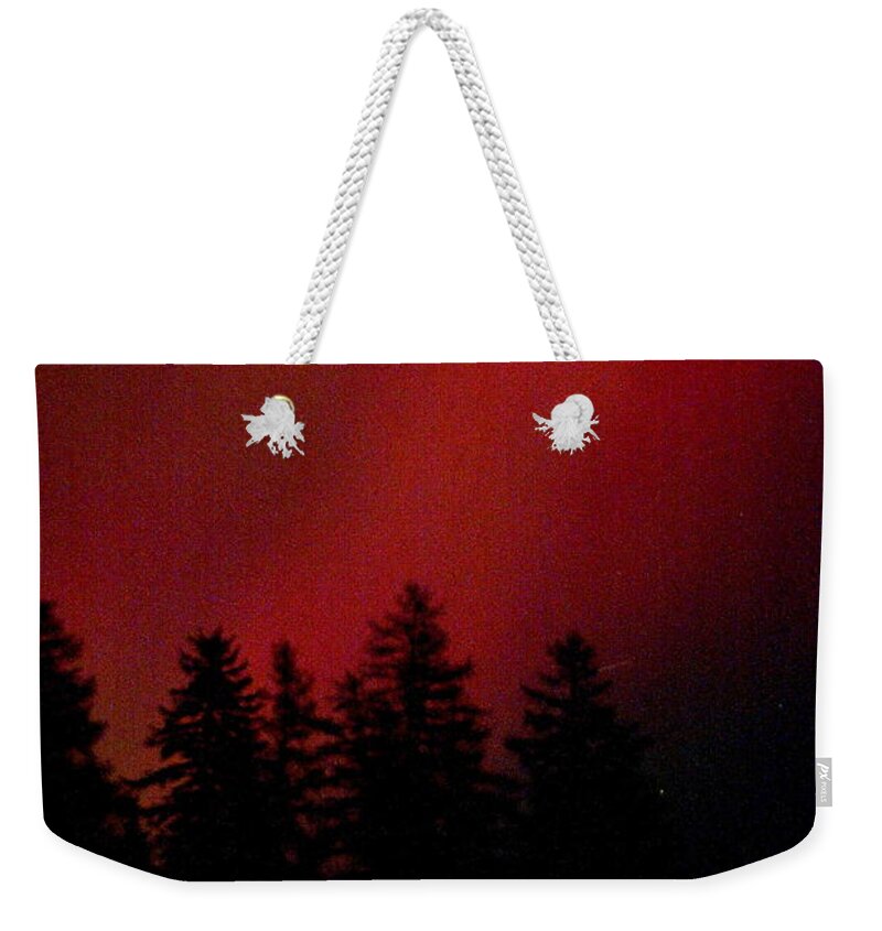 Night Weekender Tote Bag featuring the photograph Aurora 02 by Brent L Ander