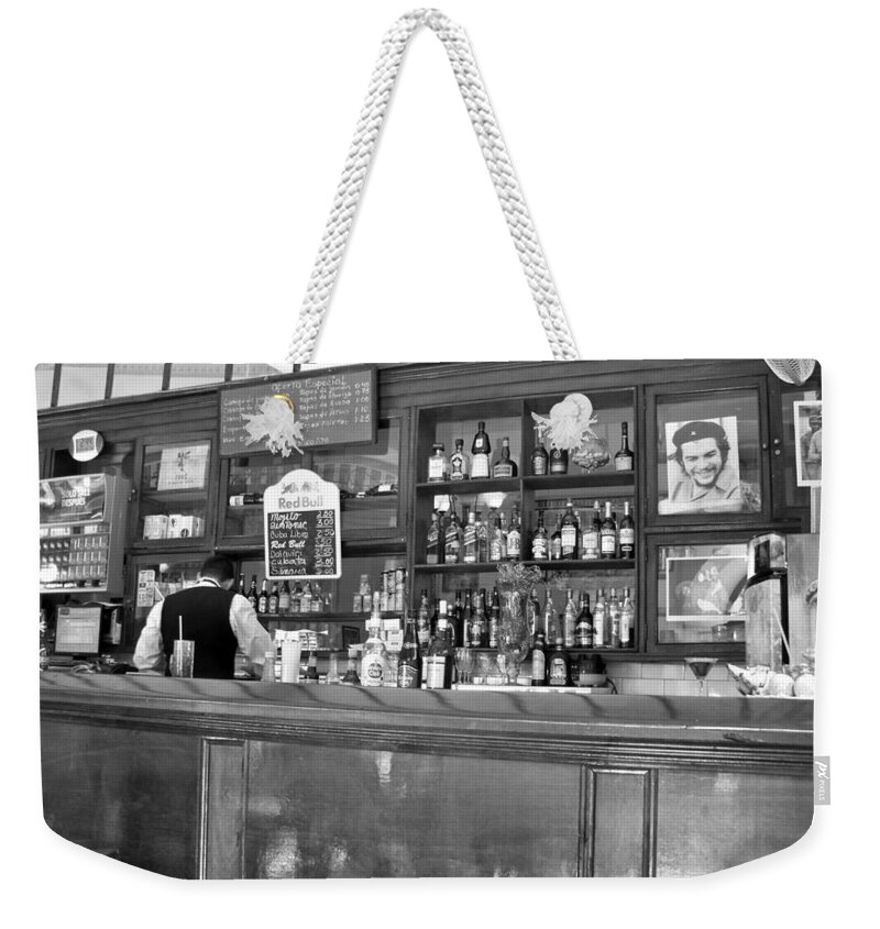 Bar Weekender Tote Bag featuring the photograph Bar in Old Havana by Lynn Bolt