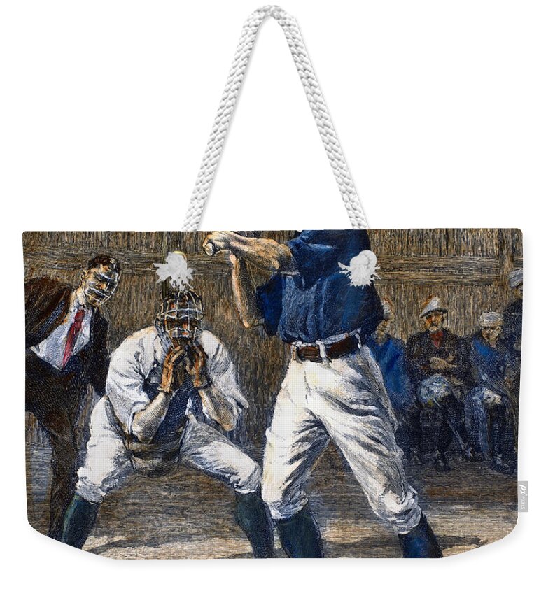 1888 Weekender Tote Bag featuring the photograph Baseball, 1888 by Granger