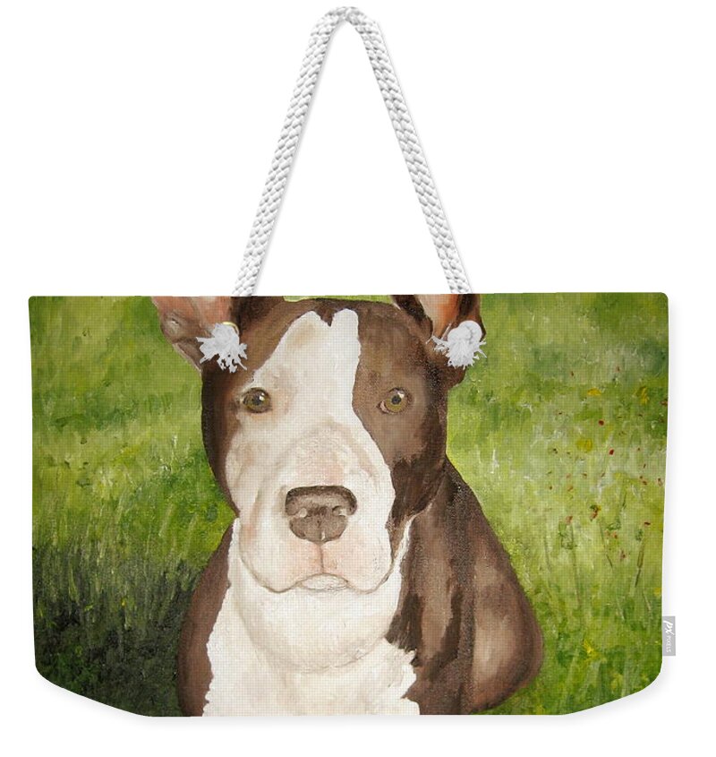 Bear Weekender Tote Bag featuring the painting Bear by Larry Whitler