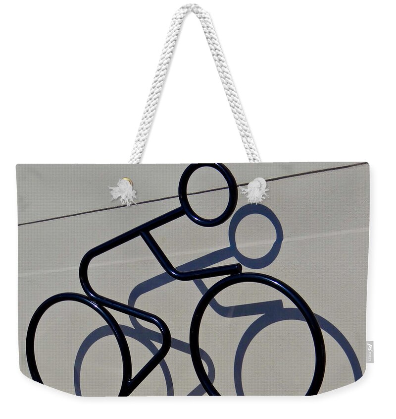 Shadow Weekender Tote Bag featuring the photograph Bicycle Shadow by Julia Wilcox