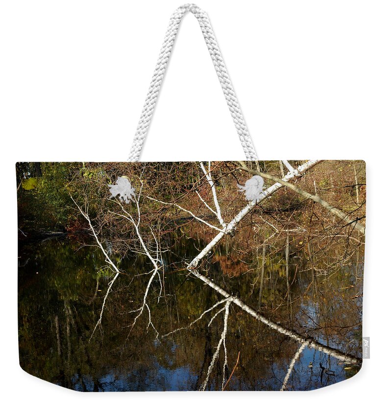 Usa Weekender Tote Bag featuring the photograph Birch Lake Reflections by LeeAnn McLaneGoetz McLaneGoetzStudioLLCcom
