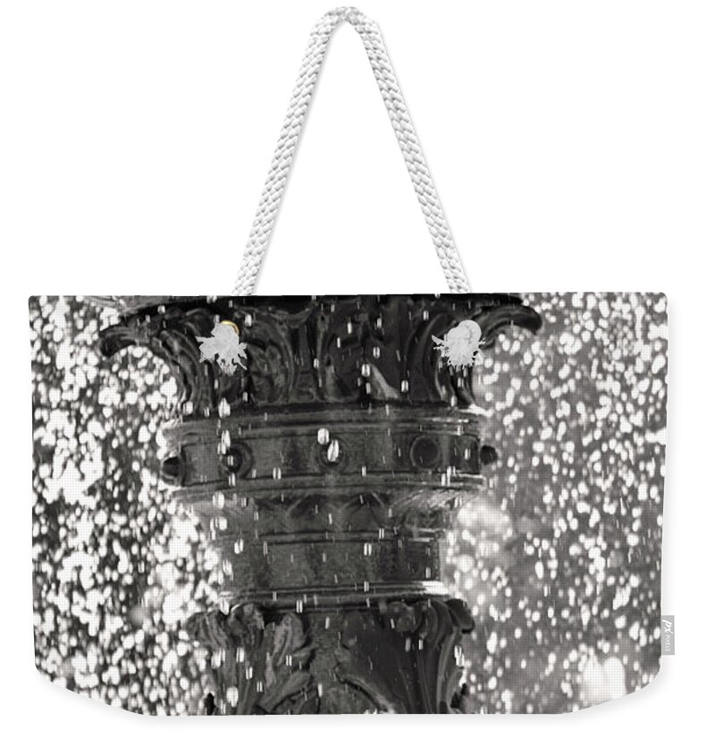 British Columbia Weekender Tote Bag featuring the photograph Bird Fountain of Tears by Traci Cottingham