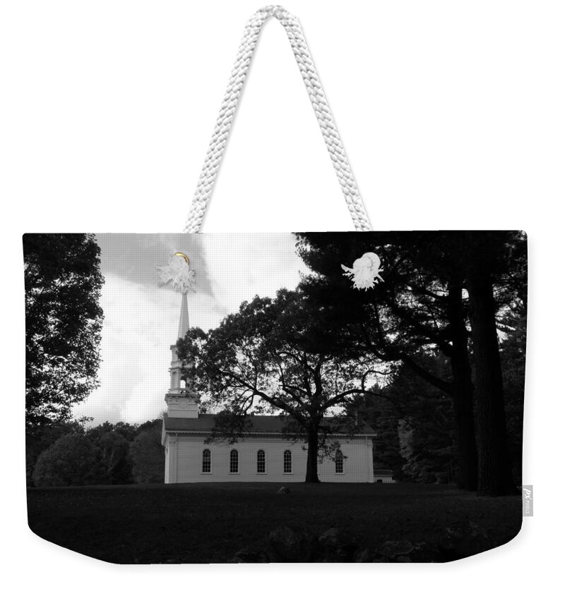 Martha Weekender Tote Bag featuring the photograph Black and White MM Chapel by Kim Galluzzo Wozniak