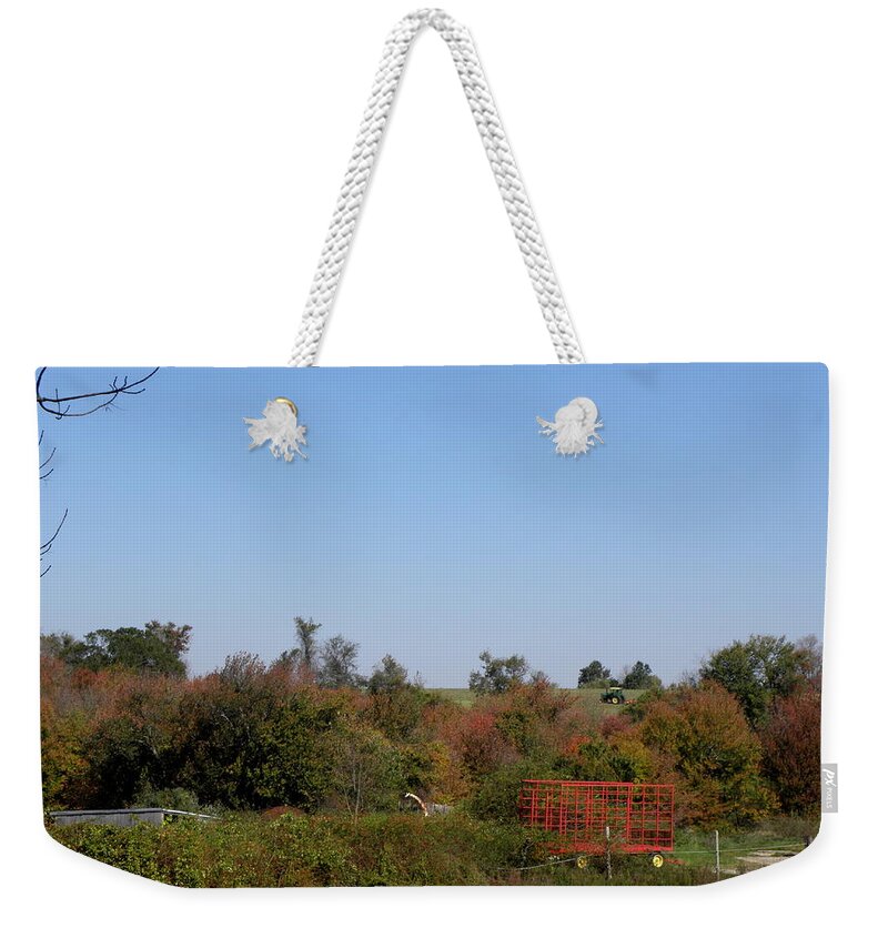 Farm Weekender Tote Bag featuring the photograph Blending Colors On The Farm by Kim Galluzzo