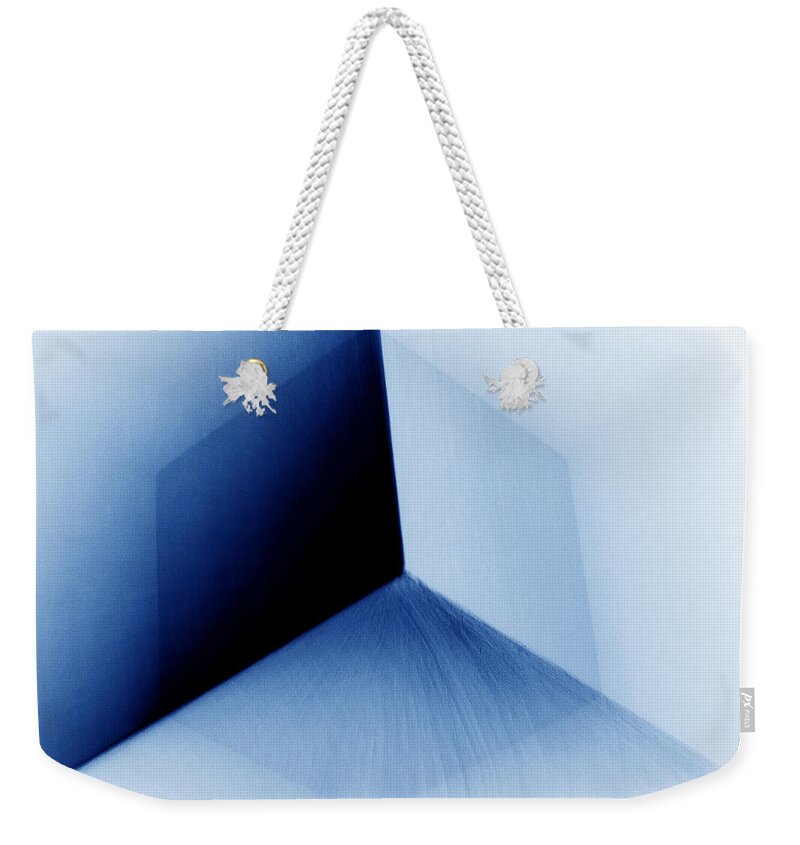 Square Weekender Tote Bag featuring the photograph Blue Nexus by Mark Fuller