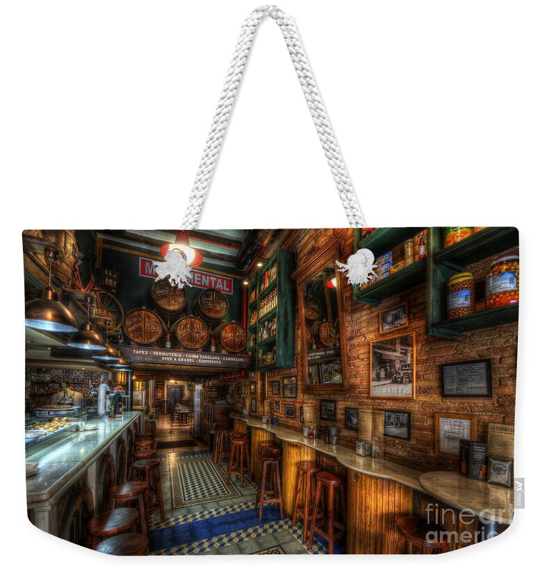 Art Weekender Tote Bag featuring the photograph Bodega Monumental Tapes Bar by Yhun Suarez