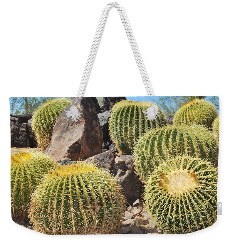 Barrel Weekender Tote Bag featuring the photograph Bounty of Barrels by Heather Kirk