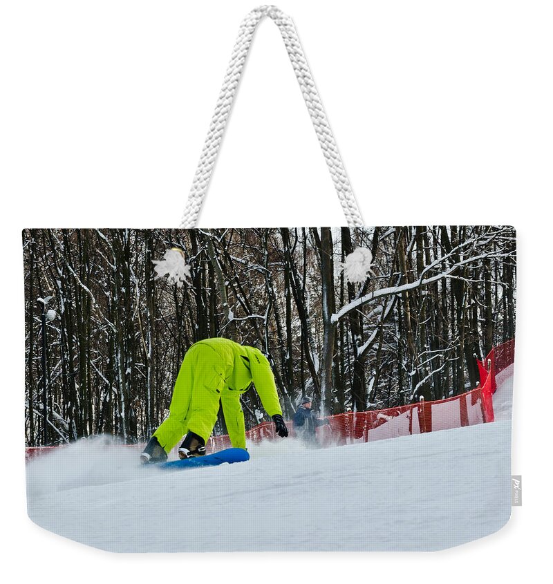 Europe Weekender Tote Bag featuring the photograph Braking by Michael Goyberg