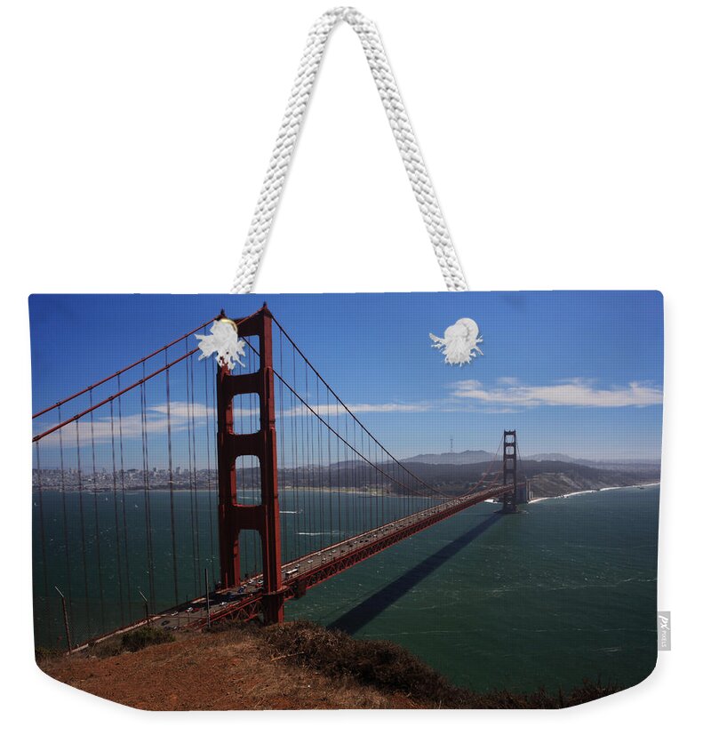Golden Gate Bridge Weekender Tote Bag featuring the photograph Bridge of Dreams by Laurie Search