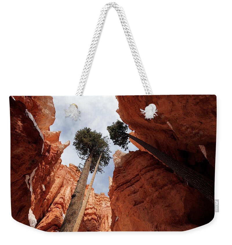 America Weekender Tote Bag featuring the photograph Bryce Canyon Towering Hoodoos by Karen Lee Ensley