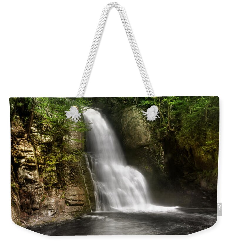 Yhun Suarez Weekender Tote Bag featuring the photograph Bushkill Waterfalls by Yhun Suarez