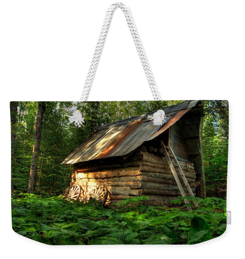 Bush Weekender Tote Bag featuring the photograph Cabin in the Woods by Jakub Sisak