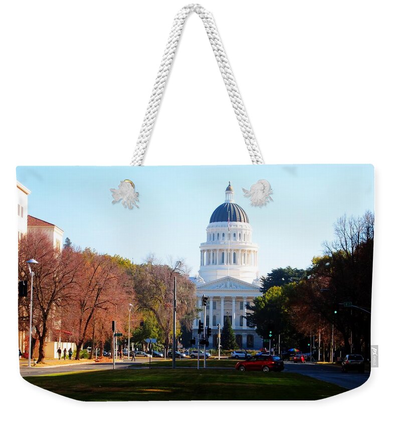 Building Weekender Tote Bag featuring the photograph California Capitol Building-3 by Barry Jones