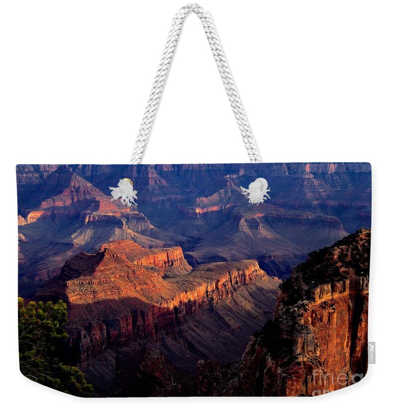 Cape Royal Weekender Tote Bag featuring the photograph Cape Royal Sunset by Charles Robinson