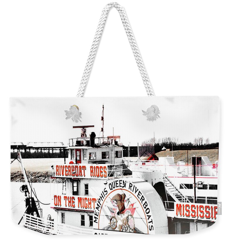Riverboat Weekender Tote Bag featuring the digital art Capt. John Lozier by Lizi Beard-Ward