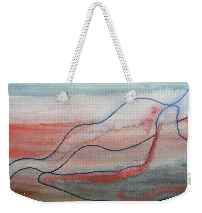 Caress Weekender Tote Bag featuring the painting Caress by Marwan George Khoury