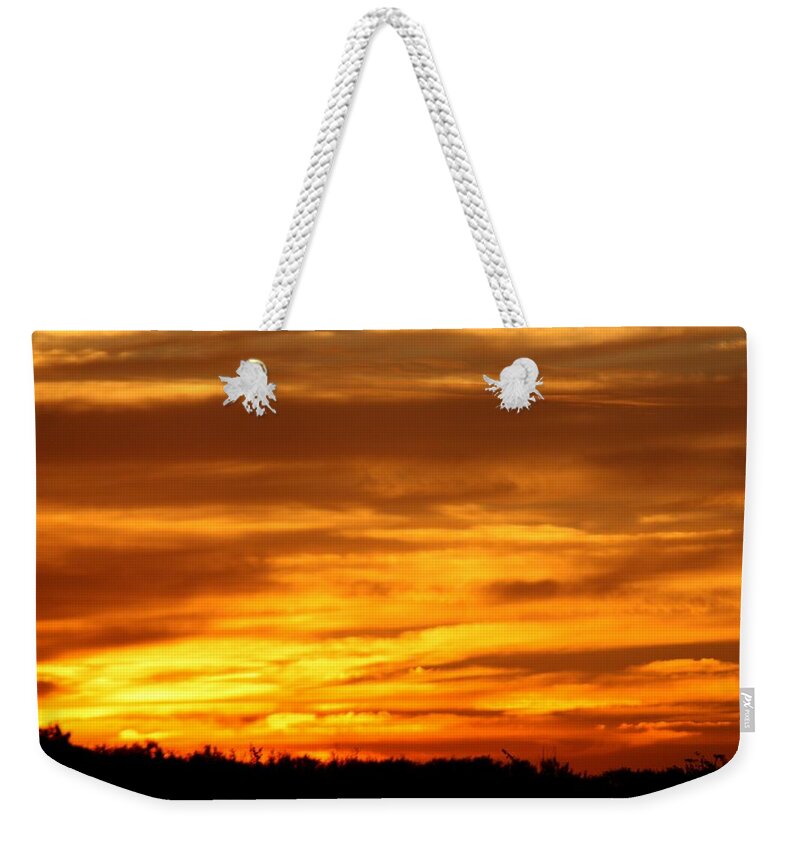 Sunset Weekender Tote Bag featuring the photograph Carova NC Sunset Dreams by Kim Galluzzo