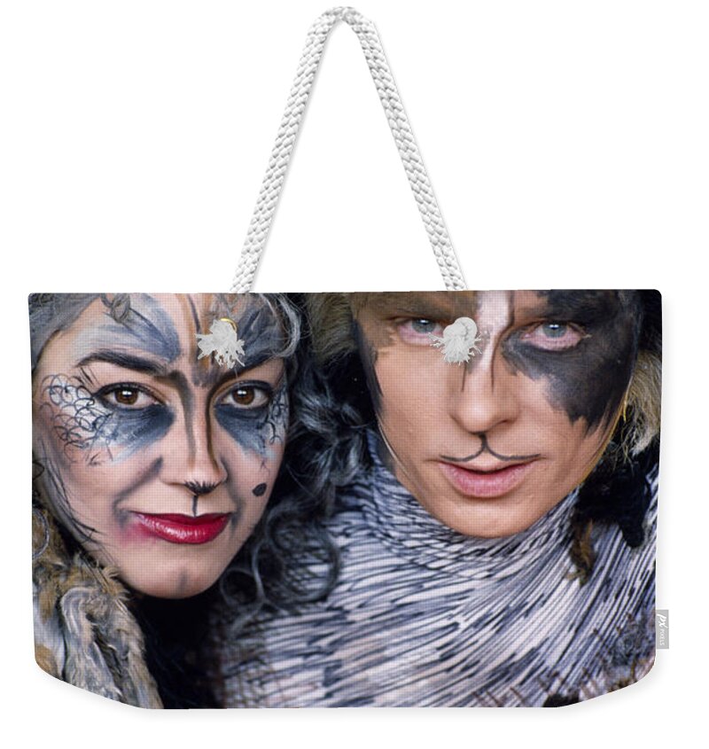 Cat Weekender Tote Bag featuring the photograph Cats by Shaun Higson