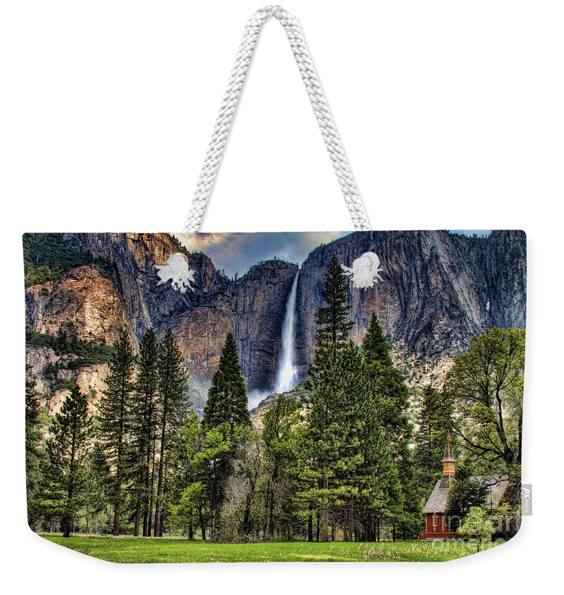 Cooks Meadow Weekender Tote Bag featuring the photograph Chapel in the Valley 2 by Sue Karski