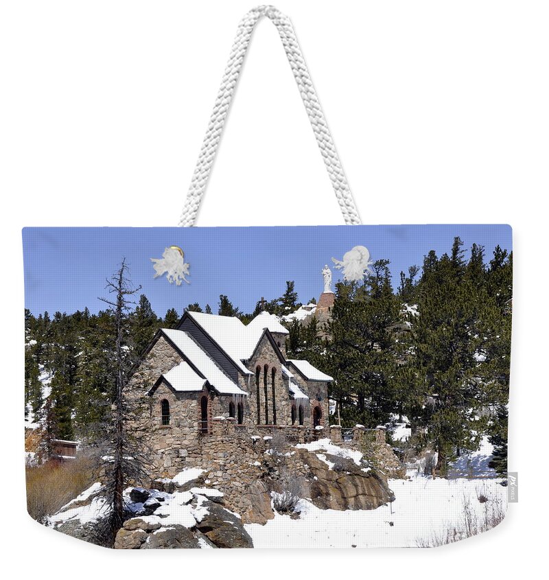 Church Weekender Tote Bag featuring the photograph Chapel on the Rocks No. 3 by Dorrene BrownButterfield