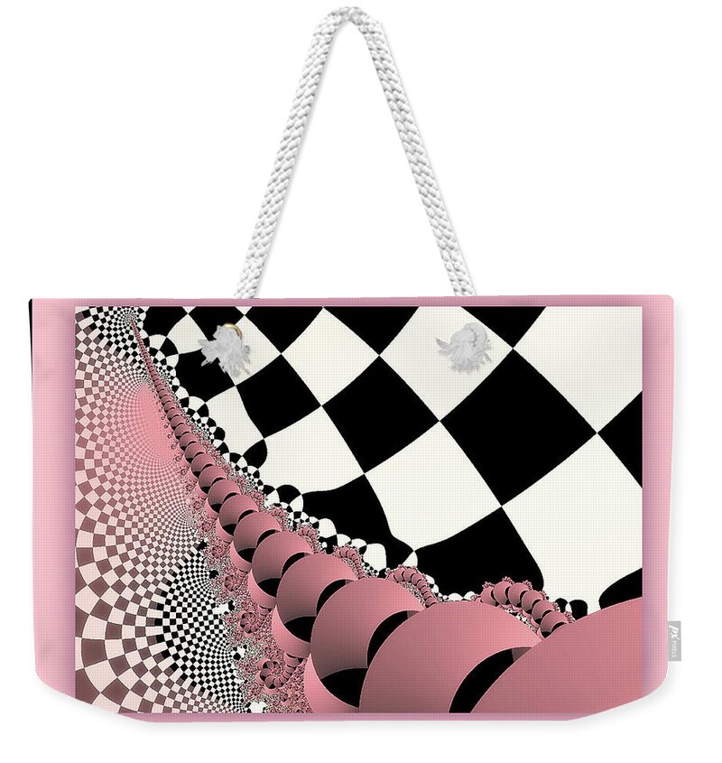 Fractal Weekender Tote Bag featuring the photograph Checkers the Mouse Mechanical Tail by Carol Senske