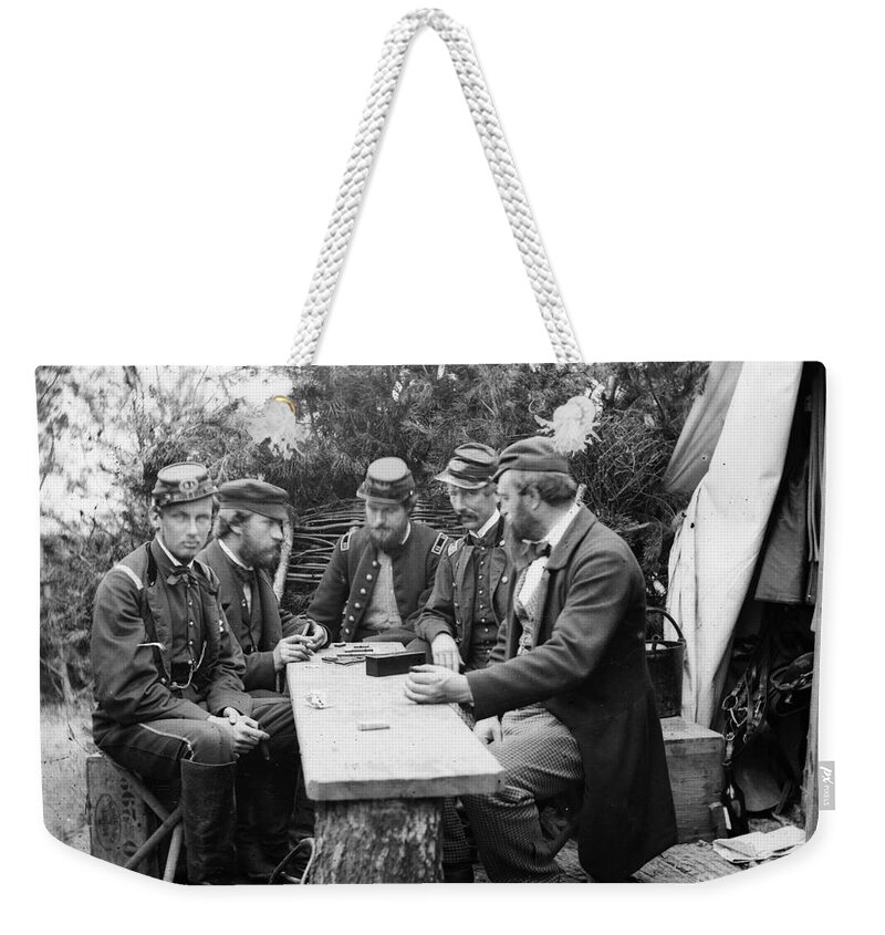 1862 Weekender Tote Bag featuring the photograph Civil War - Leisure, 1862 by Granger