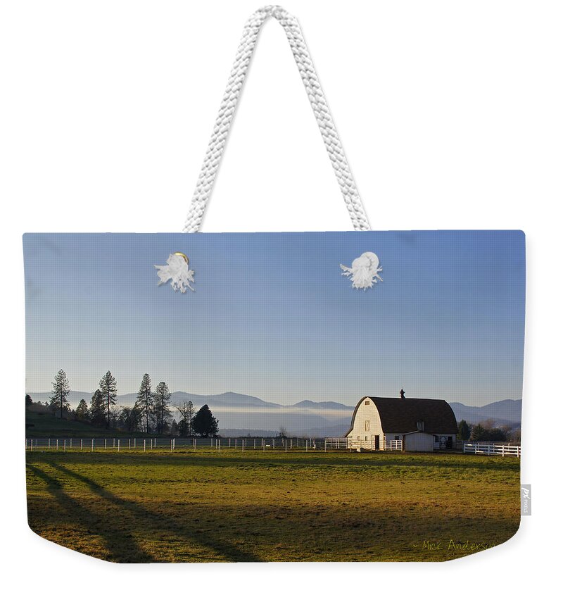 Barn Weekender Tote Bag featuring the photograph Classic Barn in the Country by Mick Anderson