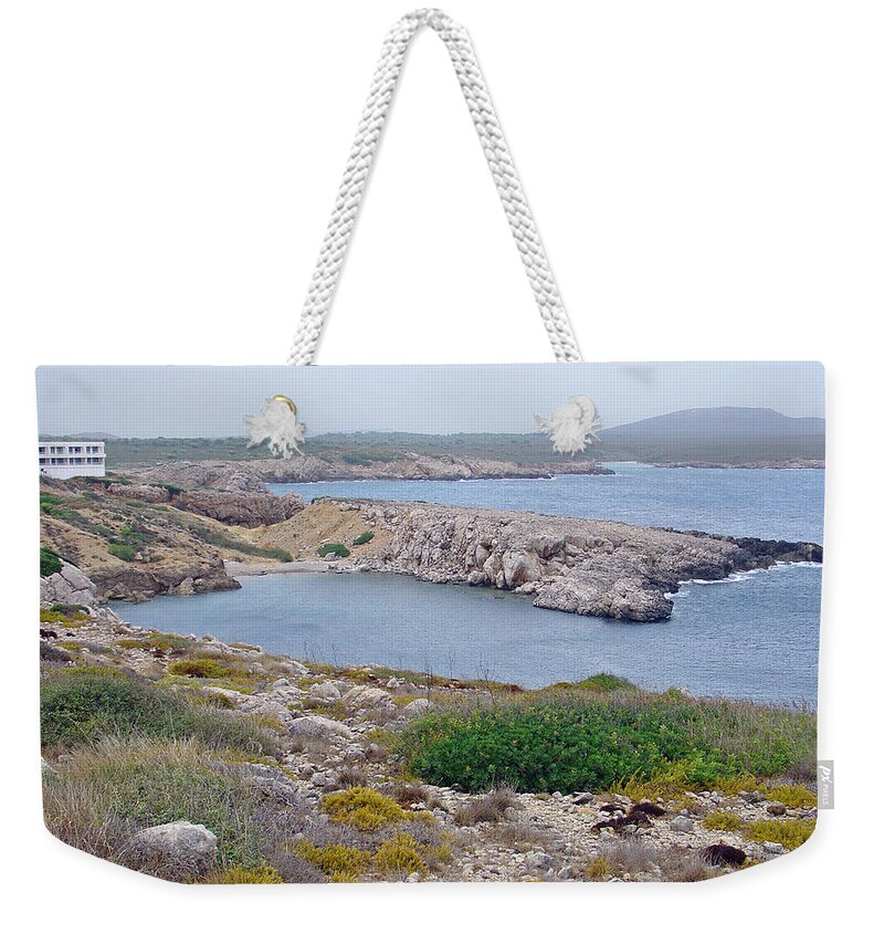 Europe Weekender Tote Bag featuring the photograph Cliffs and Coves of Son Parc by Rod Johnson