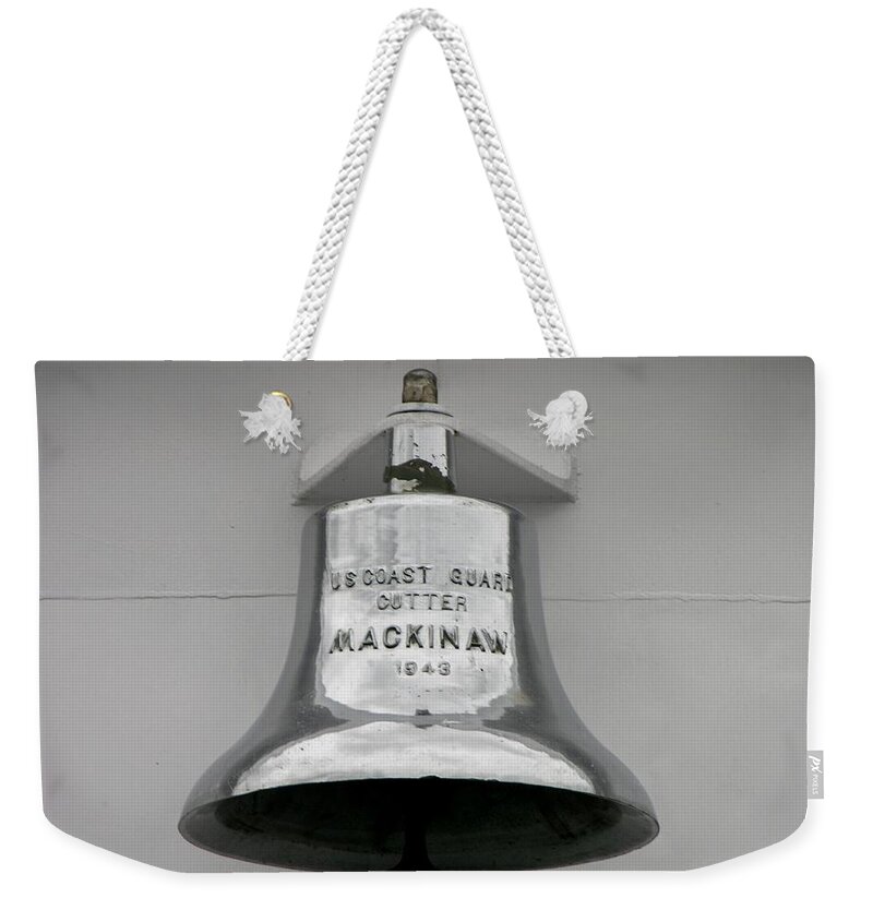 Ship Weekender Tote Bag featuring the photograph Coast Guard Bell by Keith Stokes