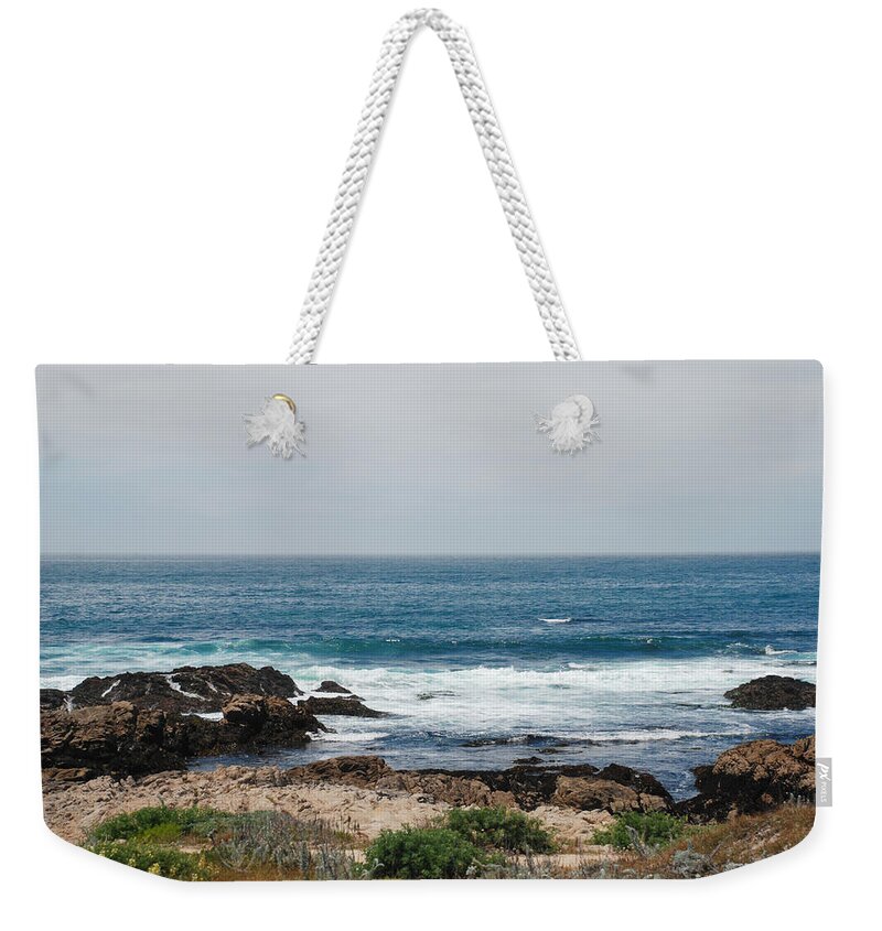 Ocean Weekender Tote Bag featuring the photograph Coastal blue by Kathleen Grace