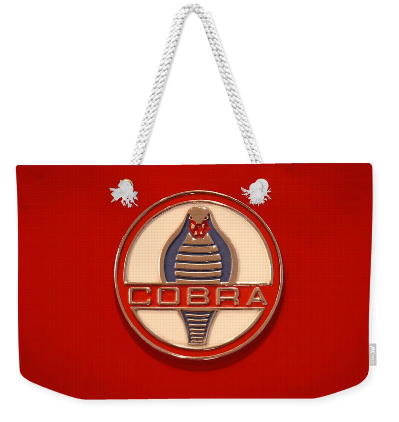 Transportation Weekender Tote Bag featuring the photograph COBRA Emblem by Mike McGlothlen