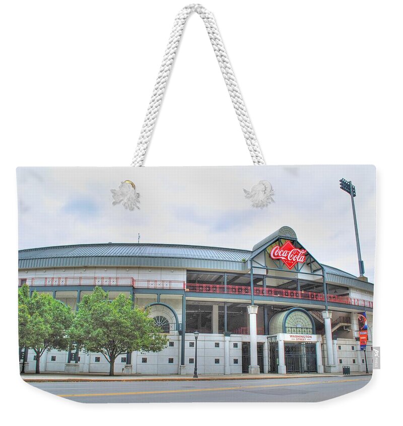  Weekender Tote Bag featuring the photograph Coca Cola Field by Michael Frank Jr