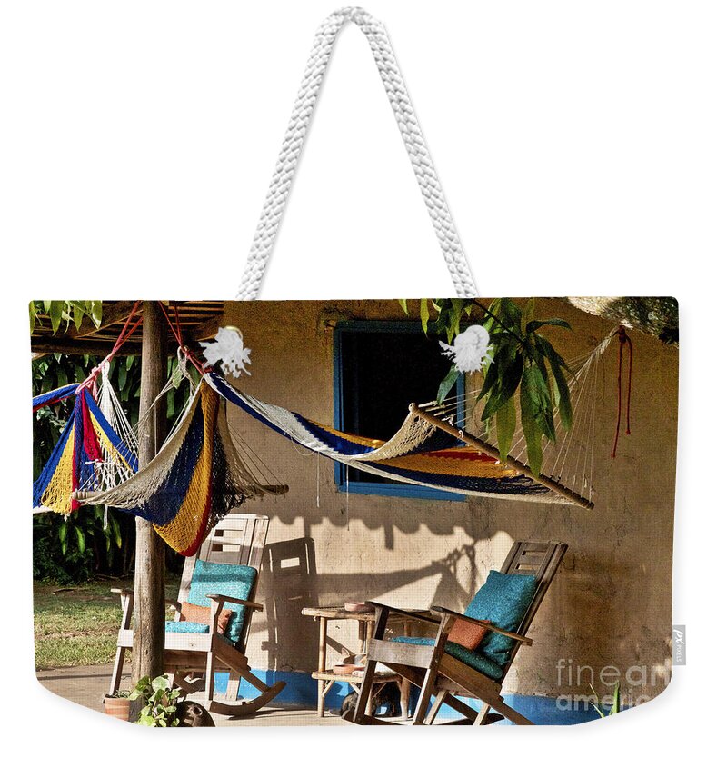 House Weekender Tote Bag featuring the photograph Colonial Style House by Heiko Koehrer-Wagner