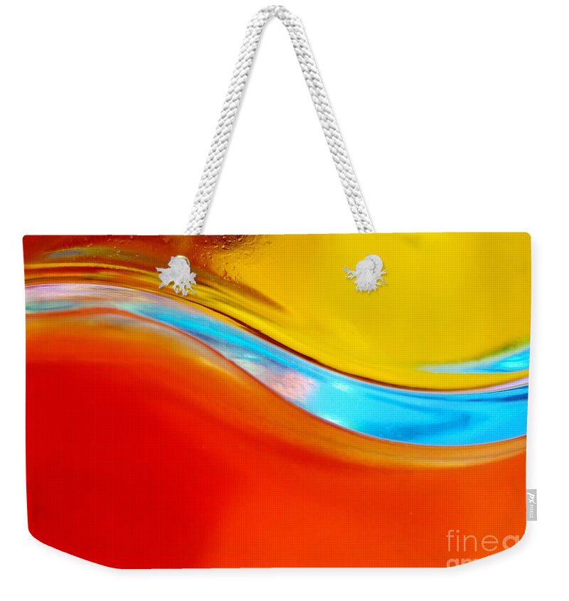 Abstract Weekender Tote Bag featuring the photograph Colorful Wave by Carlos Caetano