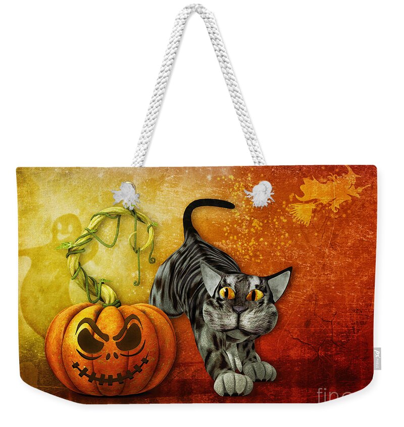 3d Weekender Tote Bag featuring the digital art Come and Scare by Jutta Maria Pusl