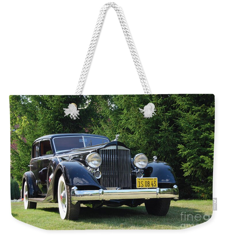 Pierce Arrow Weekender Tote Bag featuring the photograph Concours D'Elegance 11 by Grace Grogan