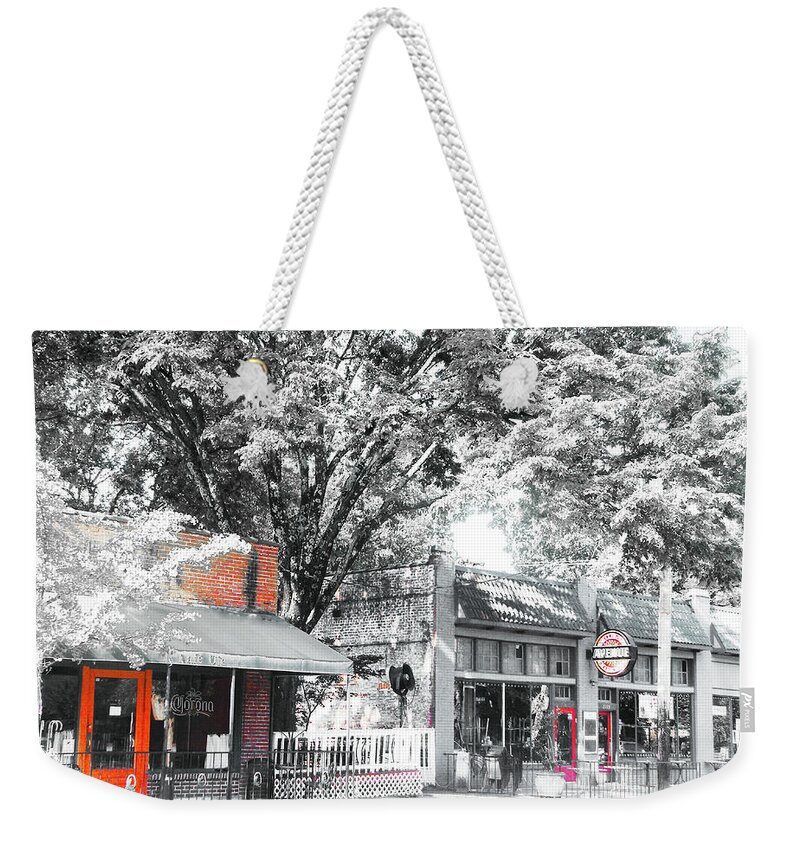 Cooper Young Weekender Tote Bag featuring the digital art Cooper Young Places by Lizi Beard-Ward