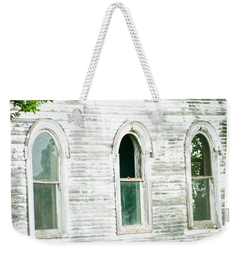 Windows Weekender Tote Bag featuring the photograph Country Church windows by Toni Hopper