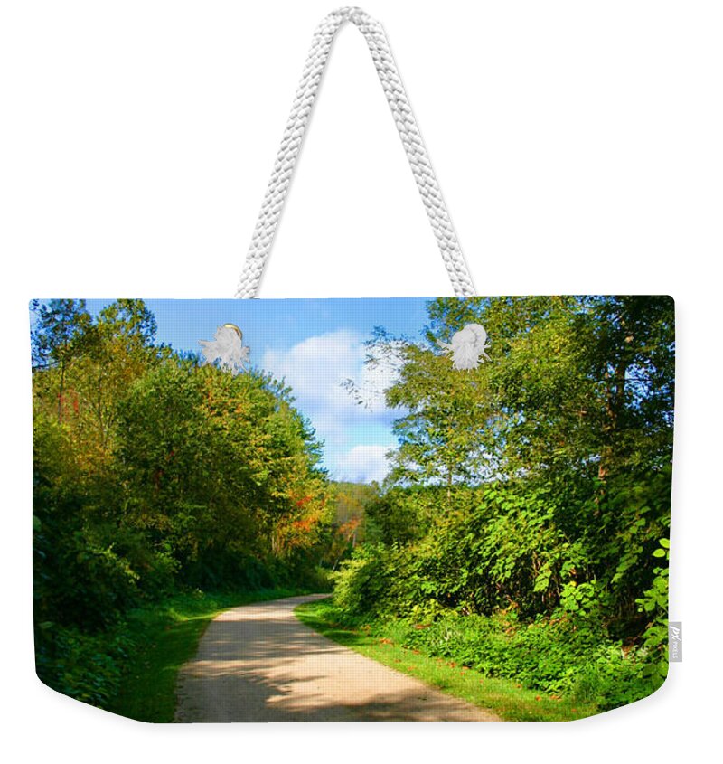 Country Lane Weekender Tote Bag featuring the photograph Country Lane by Kristin Elmquist