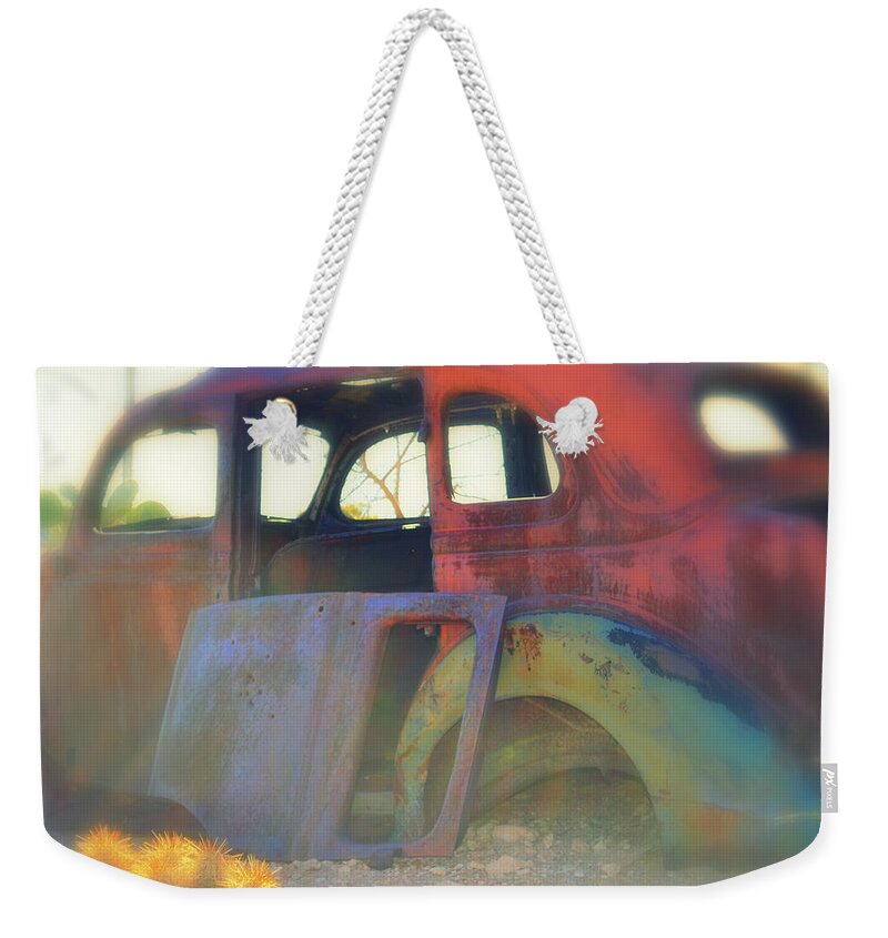 Car Weekender Tote Bag featuring the photograph Crayola Car by Diane montana Jansson