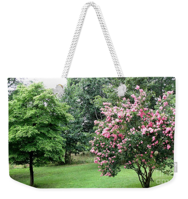 Tree Weekender Tote Bag featuring the photograph Crepe Myrtle by Sarah Gage