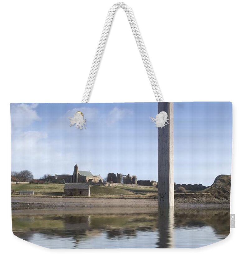 Calm Weekender Tote Bag featuring the photograph Cross In Water, Bewick, England by John Short